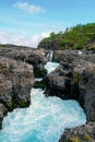 Barnafoss waterfall - Western Iceland Royalty Free Stock Photo