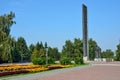 Barnaul, Russia, August, 17, 2016. Nobody, square of Victory in Barnaul