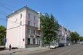 Barnaul, Russia, August, 17, 2016. The style of the building Lenin Avenue, house 67, Barnaul