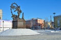 Barnaul, Russia, January, 13, 2016. The monument to the immigrants to Altai, Barnaul
