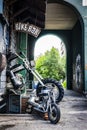 BARNAUL, RUSSIA - 15 JULY, 2017: The entrance to the Bike Bar in Barnaul, Russia