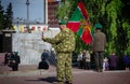 Former soldiers celebrating the Day of border guard