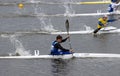 Barnaul, Russia - May 22, 2021: US athlete S. Collins competes in K1 M event in 2021 ICF Canoe Sprint World Cup and Olympic