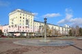 The Zero Kilometer monument on Freedom Square in the Russian city of Barnaul