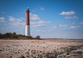 Barnegat Lighthouse, New Jersey, on a crisp spring day Royalty Free Stock Photo