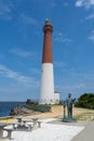 Barnegat lighthouse at the ocean Royalty Free Stock Photo