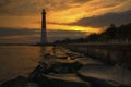 Barnegat Lighthouse Sunrise Royalty Free Stock Photo