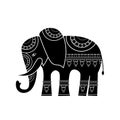 Indian style ornamental elephant. created by Indian Artist