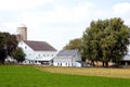 Barns and silos on farm Royalty Free Stock Photo