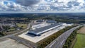 Barnsley Sheffield, 28th September 2022: Aerial drone photo of the newly built Evri distribution hub in the city of Sheffield in