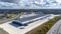 Barnsley Sheffield, 28th September 2022: Aerial drone photo of the newly built Evri distribution hub in the city of Sheffield in