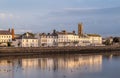 BARNSTAPLE, NORTH DEVON, ENGLAND - DECEMBER 14 2020: The town of Barnstaple and River Taw in North Devon. Royalty Free Stock Photo