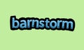 barnstorm writing vector design on a green background