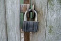 Shed castle on wooden gates