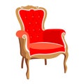 Barocco red armchair Royalty Free Stock Photo