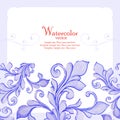 Barocco watercolor lace ornament Royalty Free Stock Photo