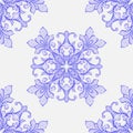 Barocco watercolor seamless lace ornament Royalty Free Stock Photo