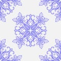 Barocco watercolor seamless lace ornament Royalty Free Stock Photo