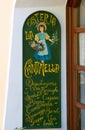 Cantinella, typical Italian restaurant sign in Italy