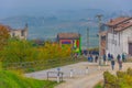 BAROLO, ITALY, 24 OCTOBER 2020: the colorful Barolo  Chapel of the Langhe Royalty Free Stock Photo