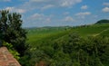 Barolo, Piedmont, Italy. July 2018. From the castle you have magnificent views of the surrounding countryside Royalty Free Stock Photo