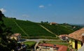 Barolo, Piedmont, Italy. July 2018. From the castle you have magnificent views of the surrounding countryside