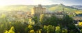 Barolo village Langhe Piedmont, Northern Italy aerial view. Color image Royalty Free Stock Photo