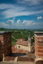 Barolo, vineyard and hills of the Langhe region. Piemonte, Italy Royalty Free Stock Photo