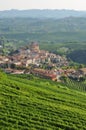 Barolo, vineyard and hills of the Langhe region. Piemonte, Italy
