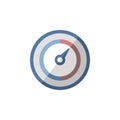 Barometer. Flat icon. Isolated weather vector illustration Royalty Free Stock Photo
