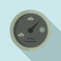 Barometer icon, flat style Royalty Free Stock Photo