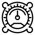 Barometer icon, outline style Royalty Free Stock Photo