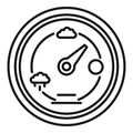 Barometer icon, outline style Royalty Free Stock Photo