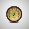 Barometer icon, vector isolated on white background. Rain and stormy, fair and very dry, change. Gold Barometer Royalty Free Stock Photo