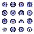 Barometer icons set vector flat Royalty Free Stock Photo