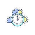 Barometer RGB color icon Royalty Free Stock Photo