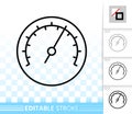 Barometer simple black line vector icon Royalty Free Stock Photo