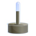 Barometer test tube icon, cartoon style