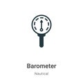 Barometer vector icon on white background. Flat vector barometer icon symbol sign from modern nautical collection for mobile