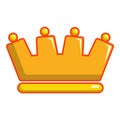 Baron crown icon, cartoon style