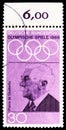Baron Pierre de Coubertin 1862-1937, Summer Olympics 1968, Mexico City series, circa 1968