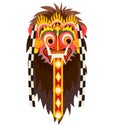 Barong bali mask. Bali landmarks vector ilustration Royalty Free Stock Photo