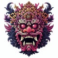 Barong Mask. Balinese Traditional Art and Culture Royalty Free Stock Photo