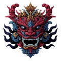 Barong Mask. Balinese Traditional Art and Culture Royalty Free Stock Photo