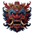 Barong Mask. Balinese Traditional Art and Culture Royalty Free Stock Photo