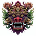 Barong Mask. Balinese Traditional Art and Culture Royalty Free Stock Photo