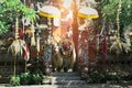 Traditional barong dance performance in Bali, Indonesia. Royalty Free Stock Photo