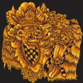 Barong Rangda illustration. perfect for merchandise, apparel, pin, etc