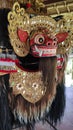 Barong and Rangda used in Bali traditional religious dance Royalty Free Stock Photo