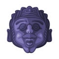 Barong Ritual Mask as Bali Traditional Cultural Attribute Vector Illustration Royalty Free Stock Photo